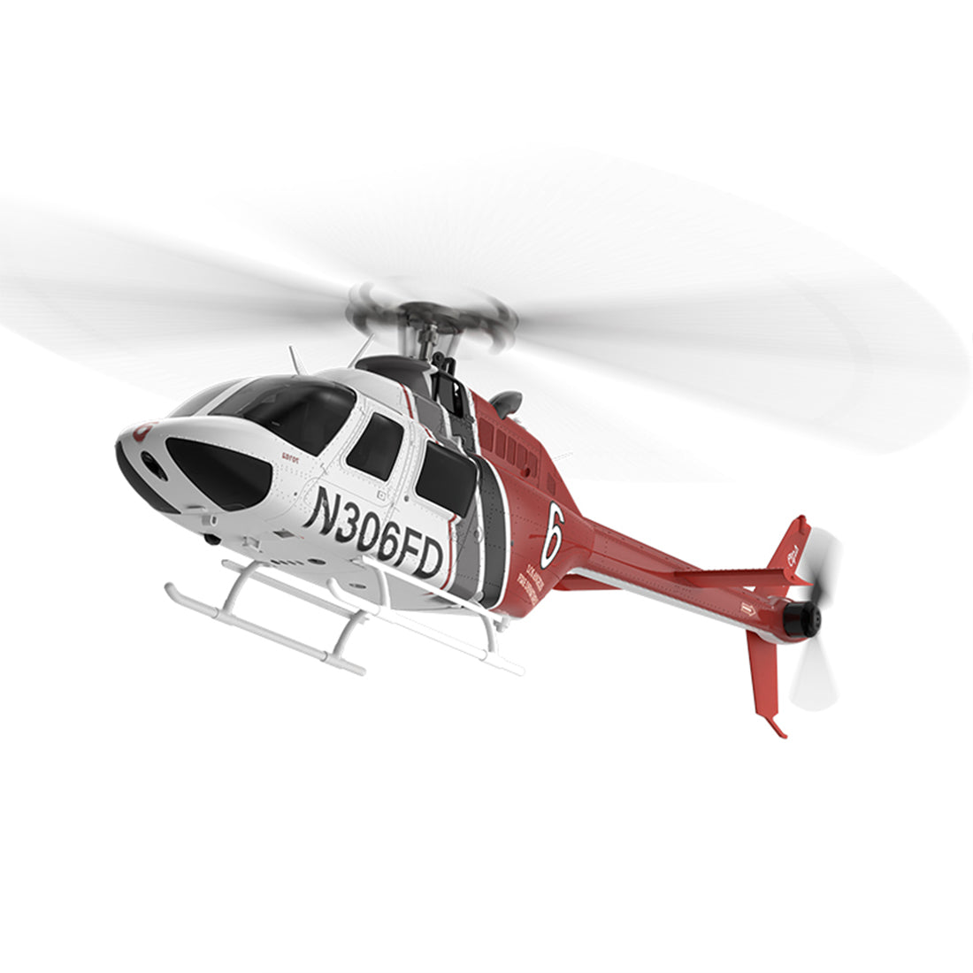 YU XIANG F08S 1/27 Scale Bell 206 2.4G 6CH Brushless Direct-Drive 6G Flybarless RC Helicopter Model with Optical Flow