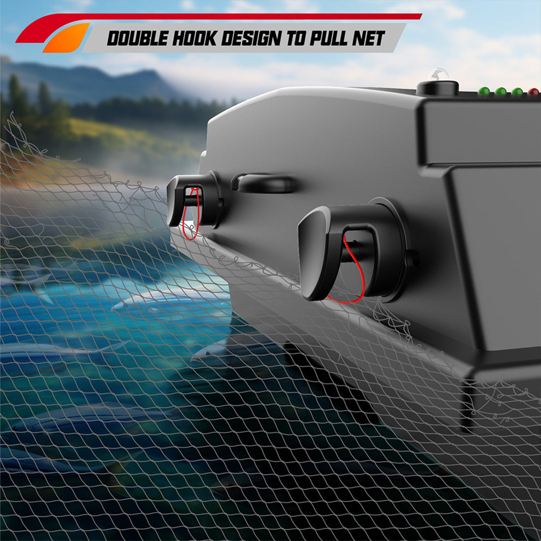 V030 12V 2.4G High-Speed RC Bait Boat+ 12V 20000mAh Lithium Battery