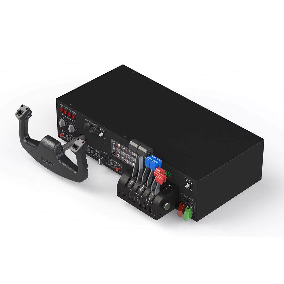 Desktop Flight Sim Control Panel with Integrated Display for Windows, Compatible with X-Plane MSFS, D40/D42/172 Aircraft Models (PC Not Included/Metal Housing)