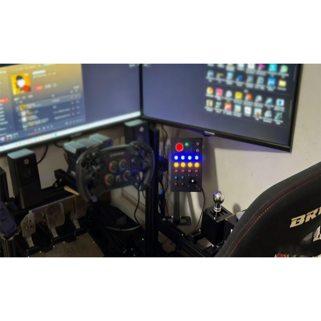PC Sim Racing Multi-Function Button Box, Universal Control Box