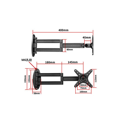 Sim Racing Aluminum Frame, Wall-Mounted Adjustable Arm with Wireless Mouse & Rotating Keyboard Tray