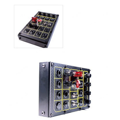 PC Sim Racing Button Box, Driver-Free Plug-and-Play Carbon Fiber Control Box, Compatible with Euro Truck & American Truck