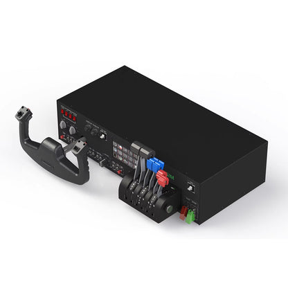Desktop Flight Sim Control Panel with Integrated Display for Windows, Compatible with X-Plane MSFS, D40/D42/172 Aircraft Models (PC Not Included/Metal Housing)