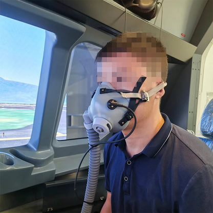 A32X 1/1 Scale Custom-Molded Flight Sim Professional Wearable Oxygen Mask, Supporting Communication, Direct Connection with A32X Cockpit