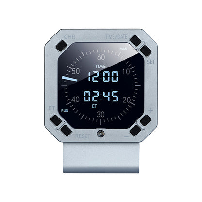 B737-Inspired Aluminum Alloy Avionics Clock, Flight Sim Cockpit Clock