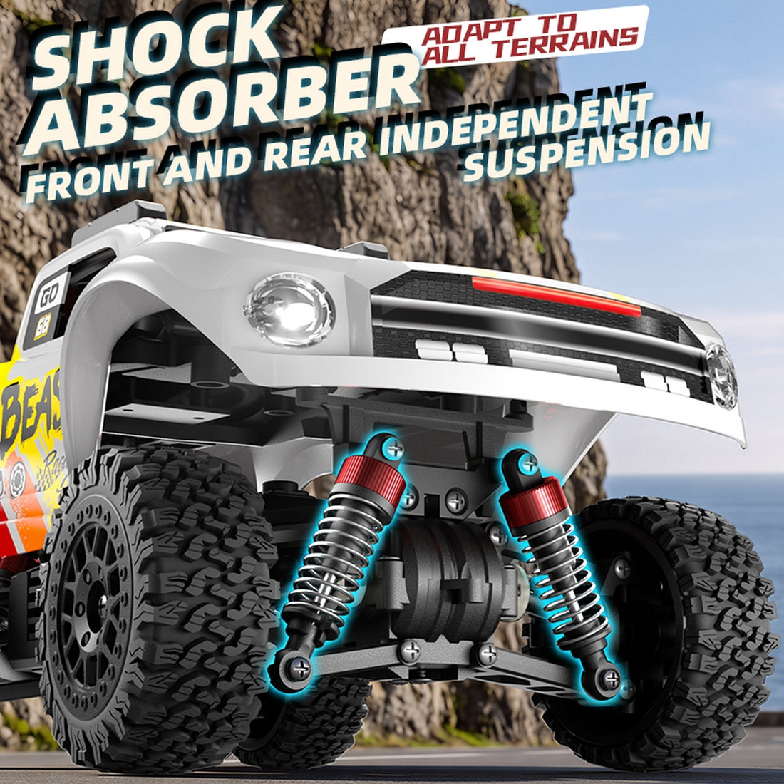 1:24 2.4G 4WD Full Scale RC Carbon Brush High-Speed Remote Control Rally Car