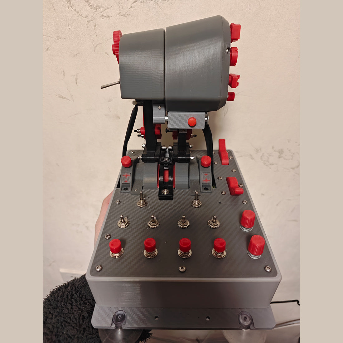 F-15 Flight Sim Throttle-Controller, USB Plug-and-Play, Compatible with MSFS, X-PLANE, DCS