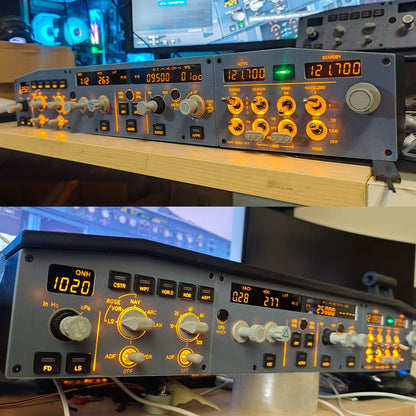 D108 All-in-One A32X Home Cockpit Panel - Integrated FCU+Left EFIS+Custom Lighting/Frequency Module for Windows MSFS2020/2024, X-Plane 12 (Fenix, FBW, Toliss)