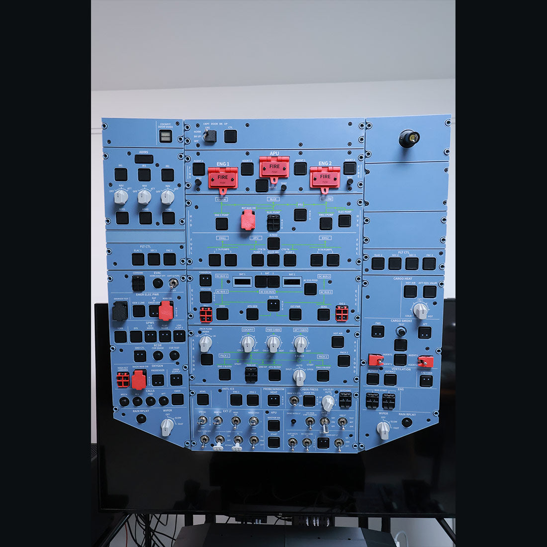 Hoowalt D111 A32X 1/1 Scale Light OVHD OVERHEAD Panel HOME Setup