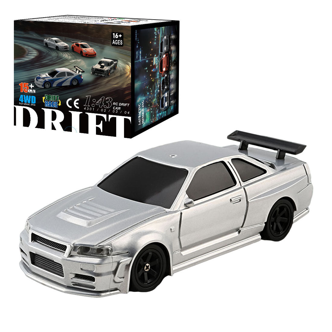 1/43 Scale 2.4G Full Proportional RC Electric Mini Racing Drift Car Model