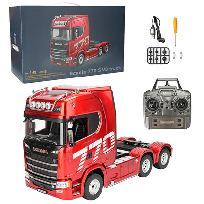 1/18 scale 6x4 770S heavy-duty tractor truck + dedicated remote-controlled semi-trailer