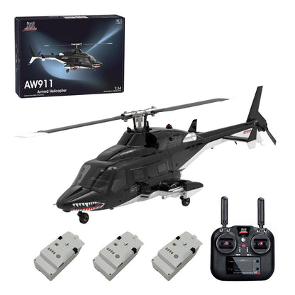 A61 1/52 Scale Air-wolf 2.4G 4CH Single Rotor Flybarless Mini RC Helicopter Model