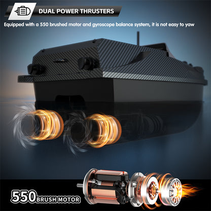 V080 12V High-Speed RC Bait Boat +12V 20000mAh Lithium Battery