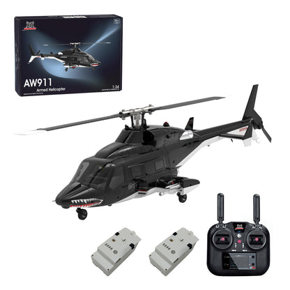 A61 1/52 Scale Air-wolf 2.4G 4CH Single Rotor Flybarless Mini RC Helicopter Model