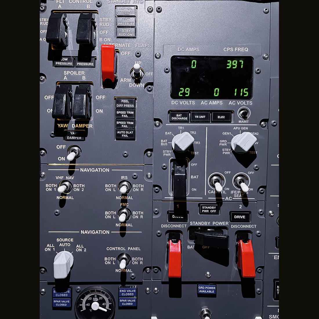 B737-800 Front Overhead Panel for X-Plane 11/12, Compatible with Zibo737 Model