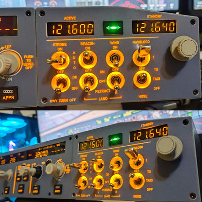 D108 All-in-One A32X Home Cockpit Panel - Integrated FCU+Left EFIS+Custom Lighting/Frequency Module for Windows MSFS2020/2024, X-Plane 12 (Fenix, FBW, Toliss)