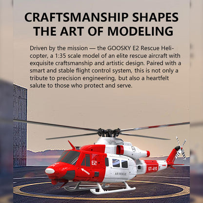GOOSKY E2 UH-1Y 2.4G 6CH Dual Brushless Direct Drive RC Simulation Helicopter Model