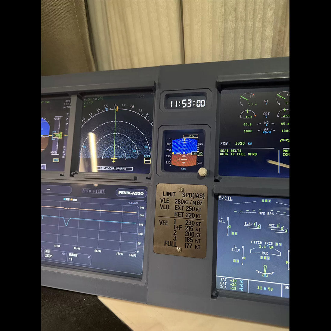 Mini MIP ND PFD Central Instrument Panel