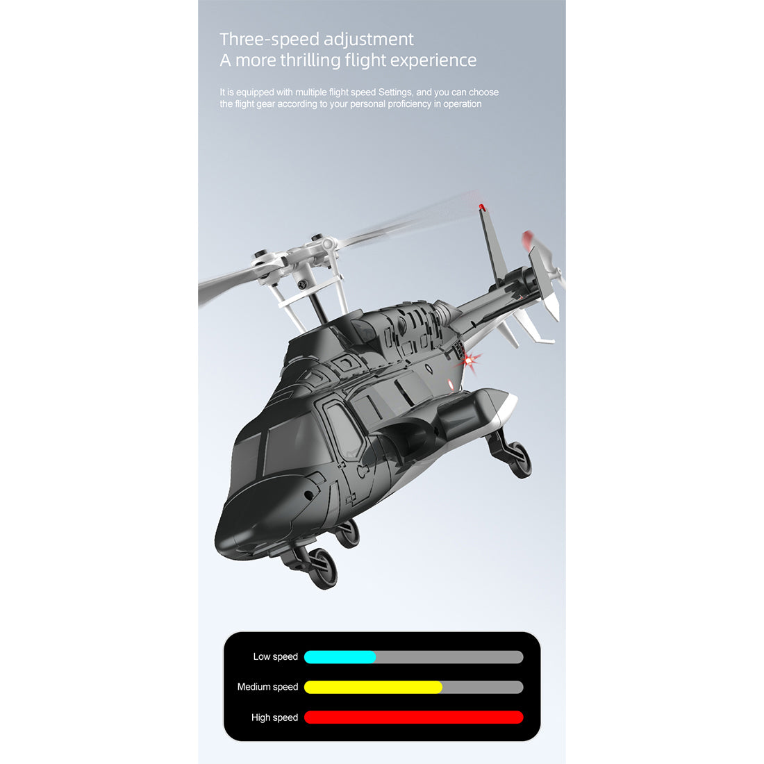 A61 1/52 Scale Air-wolf 2.4G 4CH Single Rotor Flybarless Mini RC Helicopter Model