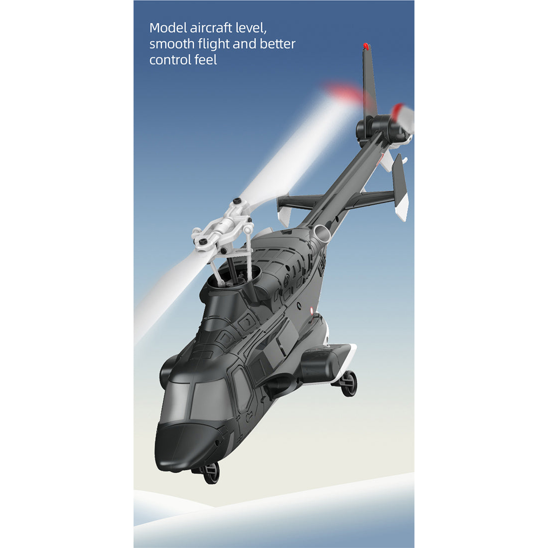 A61 1/52 Scale Air-wolf 2.4G 4CH Single Rotor Flybarless Mini RC Helicopter Model