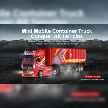 1/64 Scale 2.4GHz 4WD RC Container Truck Model