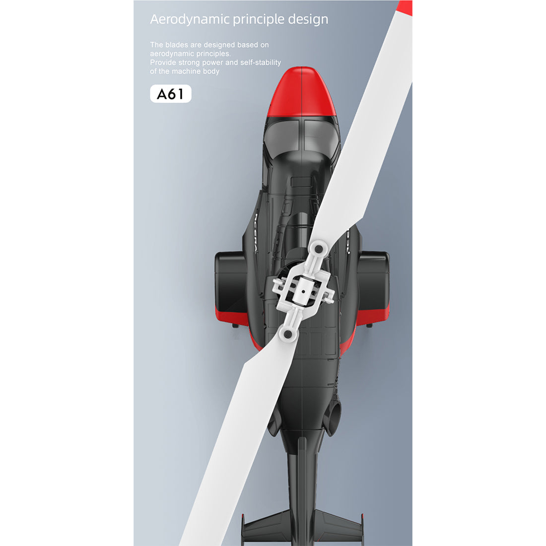 A61 1/52 Scale Air-wolf 2.4G 4CH Single Rotor Flybarless Mini RC Helicopter Model