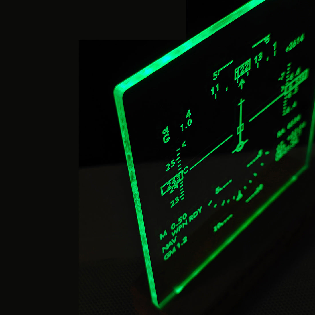 Fighter-Jet HUD Diffraction Display Lamp, Ambient Light Night Light