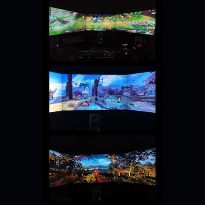 Triple Monitor Bezel Elimination Kit for Flight Simulator & Racing Games