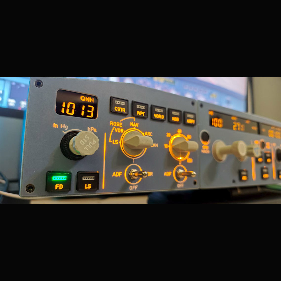 D108 All-in-One A32X Home Cockpit Panel - Integrated FCU+Left EFIS+ECAM/Gear/Auto-Brake Warnings for Windows MSFS2020/2024, X-Plane 12 (Fenix, FBW, Toliss)