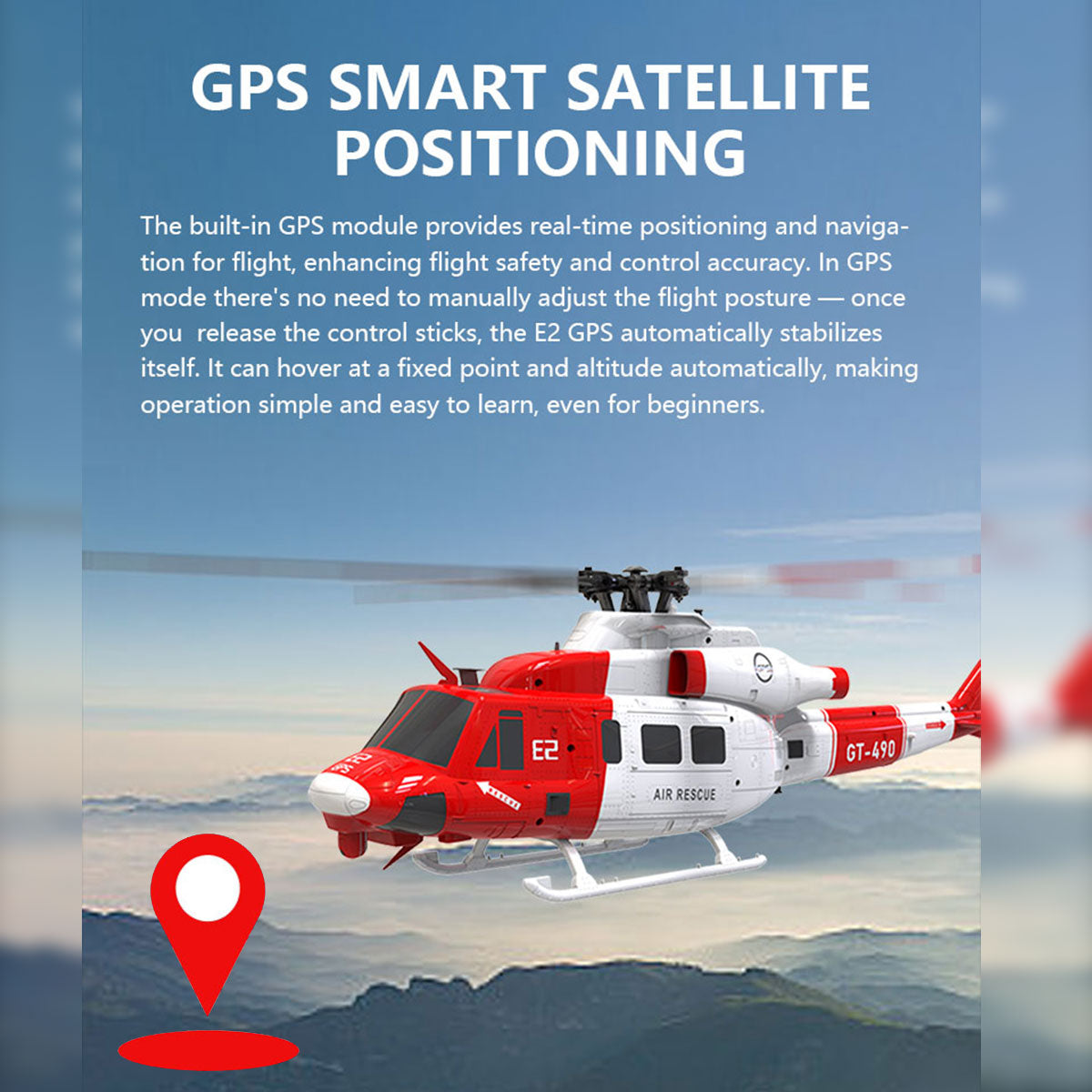 GOOSKY E2 UH-1Y 2.4G 6CH Dual Brushless Direct Drive RC Simulation Helicopter Model
