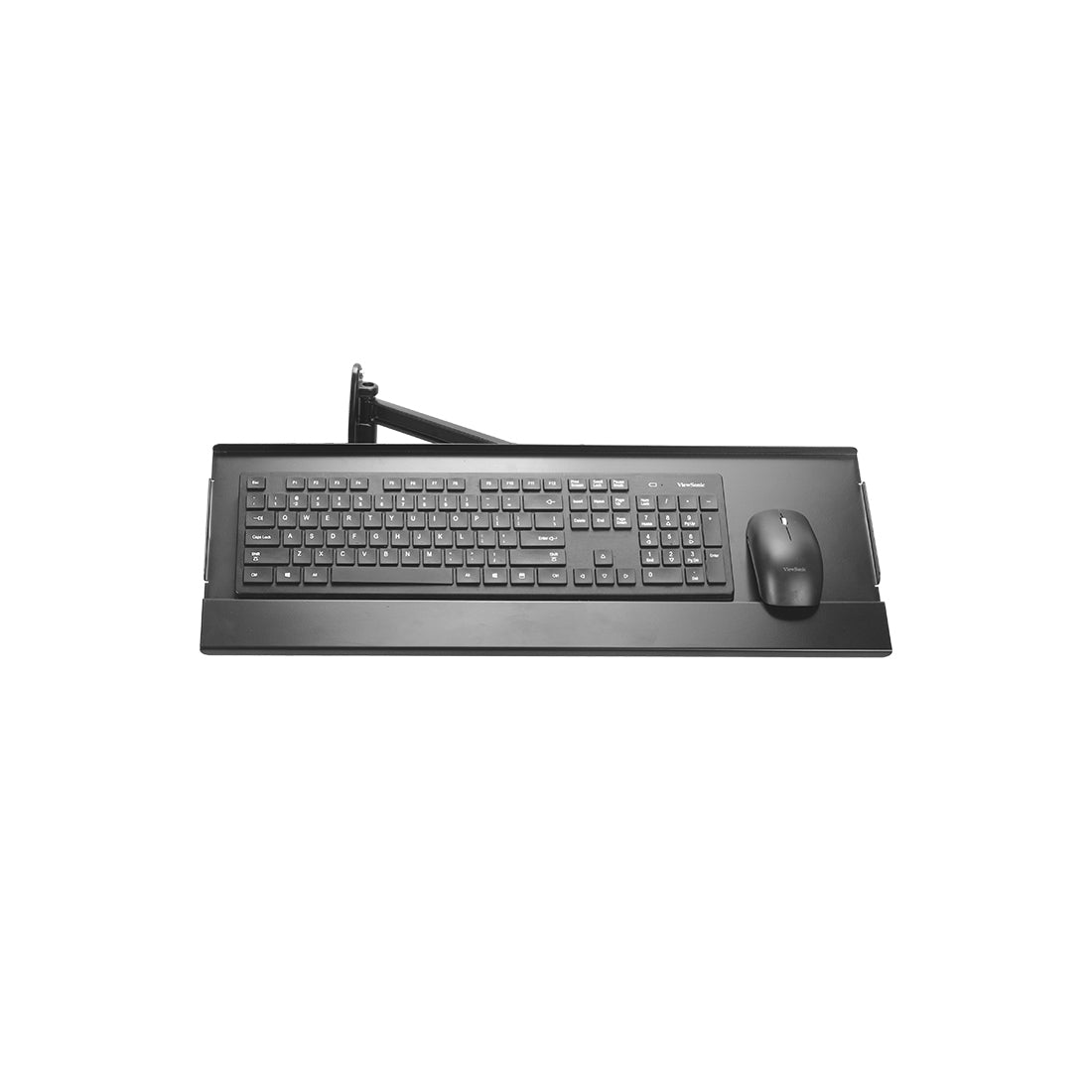 Sim Racing Aluminum Frame, Wall-Mounted Adjustable Arm with Wireless Mouse & Rotating Keyboard Tray