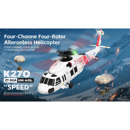 WL K270 UH-60L 2.4G 4CH 170-Class 4-Rotor Flybarless Realistic Helicopter Model