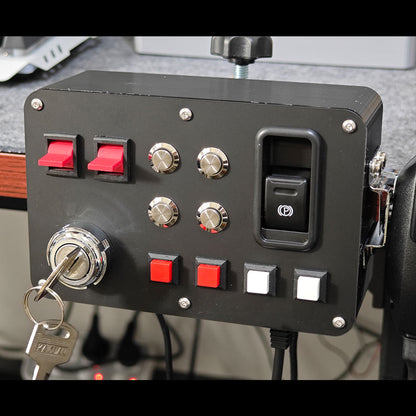 Euro Truck Central Console - Control Panel with Ignition Key Switch & Integrated Intercom System for Windows Driving Simulators, Compatible with ETS2 and FS Serie, PC