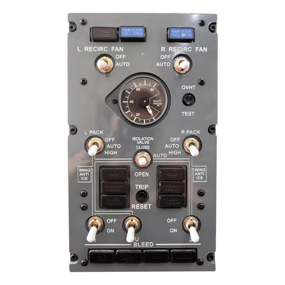 B737 Overhead Bleed Air Panel Module