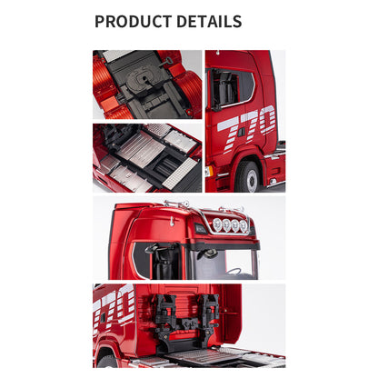 1/18 scale 6x4 770S heavy-duty tractor truck + dedicated remote-controlled semi-trailer