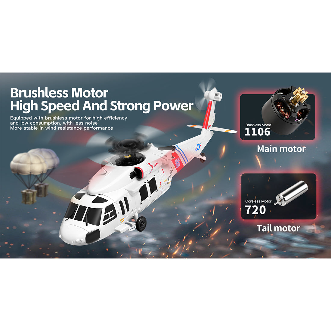 WL K270 UH-60L 2.4G 4CH 170-Class 4-Rotor Flybarless Realistic Helicopter Model