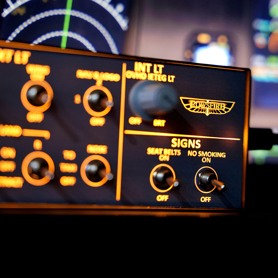 Rowsfire A103 V3.0 A32X/A31X/A350/XECAM HOME COCKPIT Landing Gear Indicator Integrated Panel for MSFS 2020/2024 - Compatible with Fenix, FBW & ini