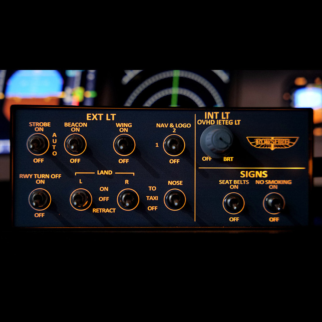 Rowsfire A103 V3.0 A32X/A31X/A350/XECAM HOME COCKPIT Landing Gear Indicator Integrated Panel for MSFS 2020/2024 - Compatible with Fenix, FBW & ini