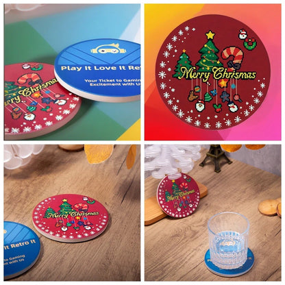 Custom 2-in-1 Refrigerator Magnet Coaster Ceramic Drink Mat Personalized Gifts for Aviation Lovers Desktop Decor
