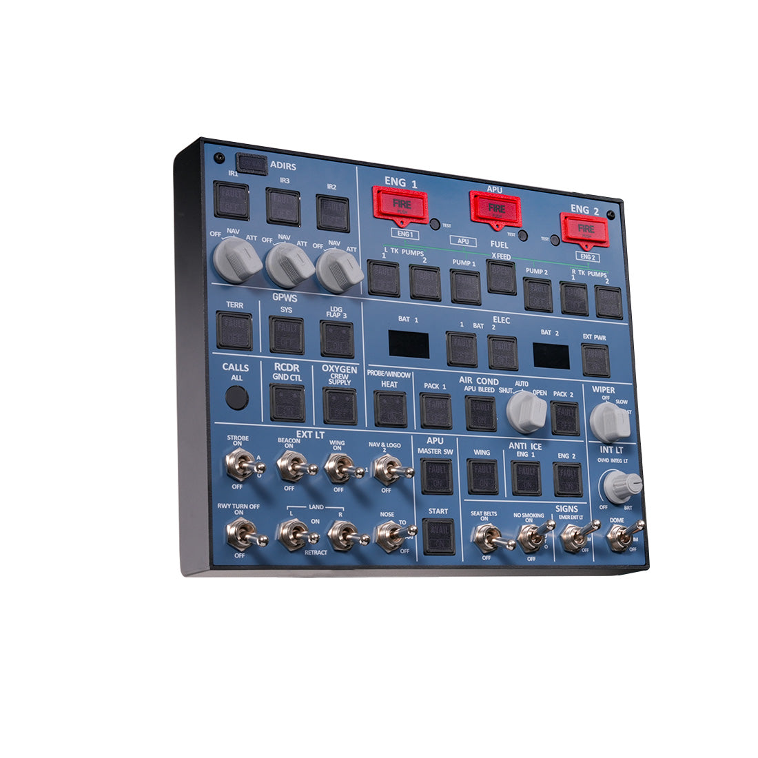 A107 v3.1 A32X Overhead Panel – Backlit, Metal, Tactile | For MSFS & Home Cockpits