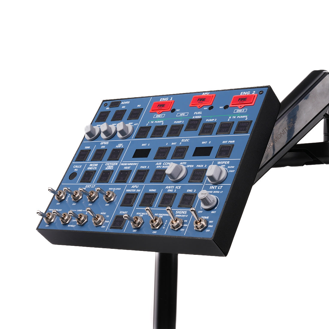 A107 v3.1 A32X Overhead Panel – Backlit, Metal, Tactile | For MSFS & Home Cockpits