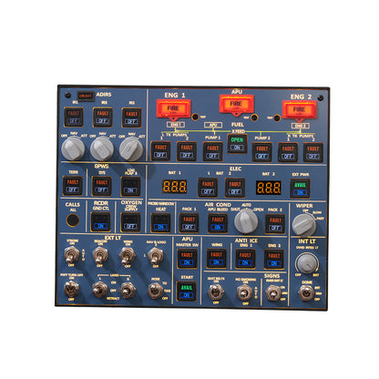 A107 v3.1 A32X Overhead Panel – Backlit, Metal, Tactile | For MSFS & Home Cockpits