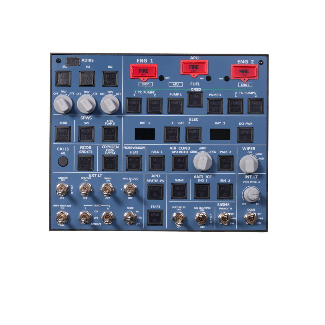 A107 v3.1 A32X Overhead Panel – Backlit, Metal, Tactile | For MSFS & Home Cockpits