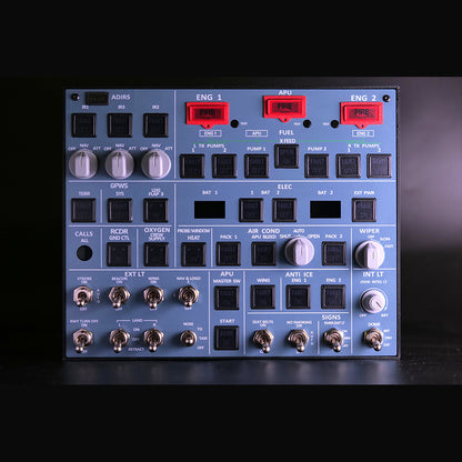 A107 v3.1 A32X Overhead Panel – Backlit, Metal, Tactile | For MSFS & Home Cockpits