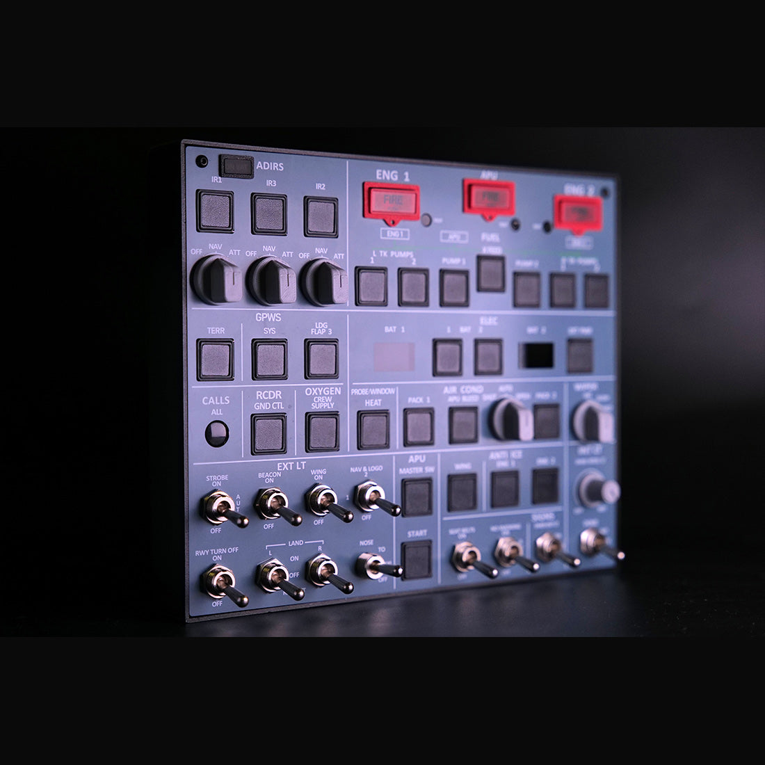 A107 v3.1 A32X Overhead Panel – Backlit, Metal, Tactile | For MSFS & Home Cockpits