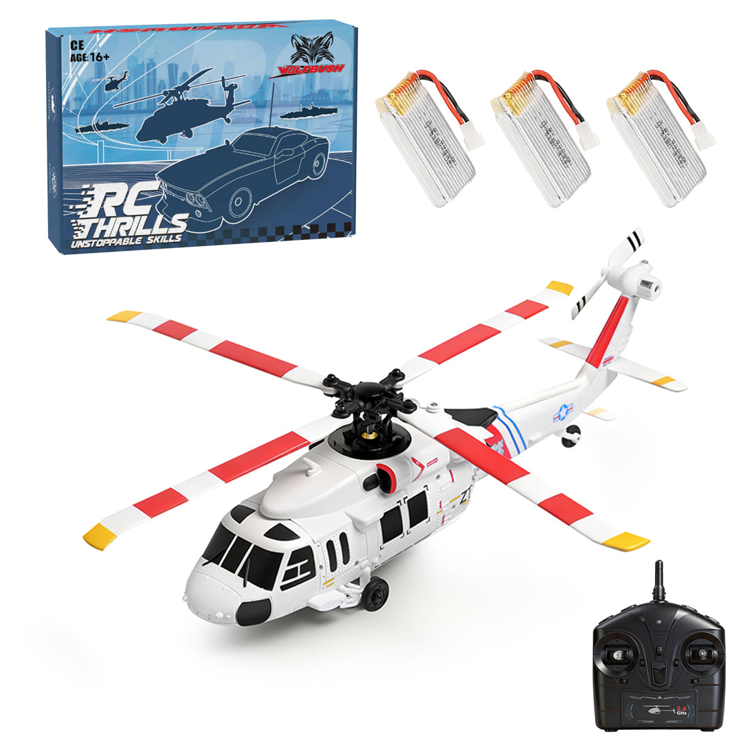 WL K270 UH-60L 2.4G 4CH 170-Class 4-Rotor Flybarless Realistic Helicopter Model
